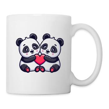 Panda Comic Couple Love - Mug - white - Right