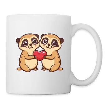 Suricate Couple Amoureux Animal Saint Valentin - Mug blanc - blanc - Droite