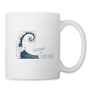 Irgendwas mit Surfen! Perfekte Fibonacci Welle - Tasse - Weiß - Rechts