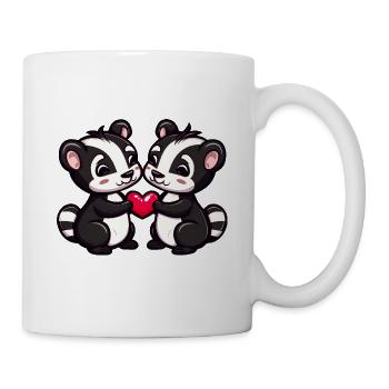 Skunk Couple Love Couple In Love - Mug - white - Right