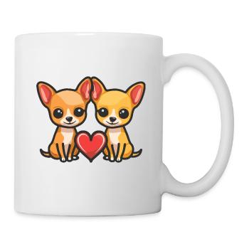 Chihuahua Chiens Couple Amour Couple Amoureux - Mug blanc - blanc - Droite