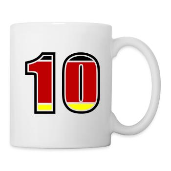 10 Numéro Allemagne Jersey - Mug blanc - blanc - Droite