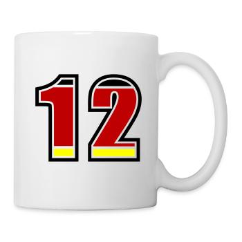 12 Nummer Deutschland Trikot - Tasse - Weiß - Rechts