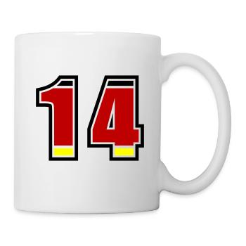 14 Nummer Deutschland Trikot - Tasse - Weiß - Rechts