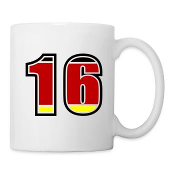 16 Nummer Deutschland Trikot - Tasse - Weiß - Rechts