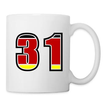 31 Nummer Deutschland Trikot - Tasse - Weiß - Rechts