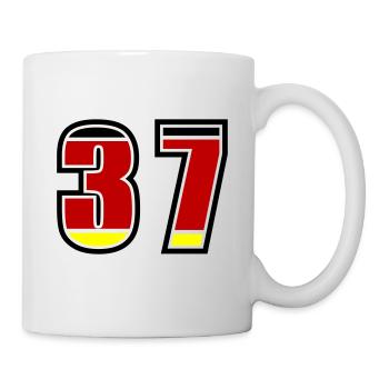 37 Nummer Deutschland Trikot - Tasse - Weiß - Rechts