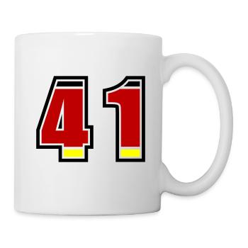 41 Nummer Deutschland Trikot - Tasse - Weiß - Rechts