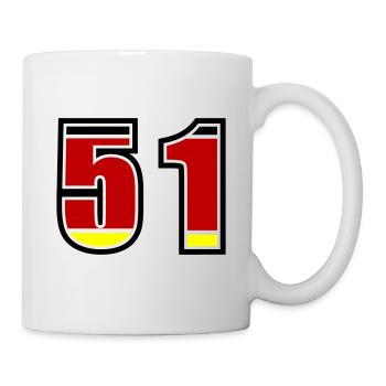 51 Nummer Deutschland Trikot - Tasse - Weiß - Rechts