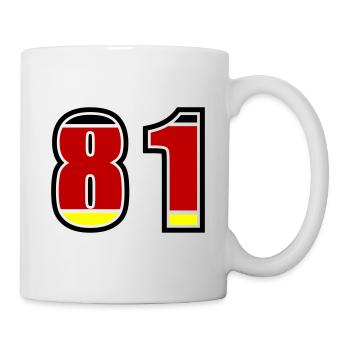 81 Nummer Deutschland Trikot - Tasse - Weiß - Rechts