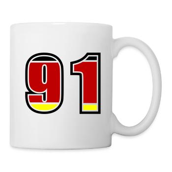 91 Number Germany Jersey - Mug - white - Right
