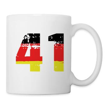 41 Numéro Allemagne Jersey - Mug blanc - blanc - Droite
