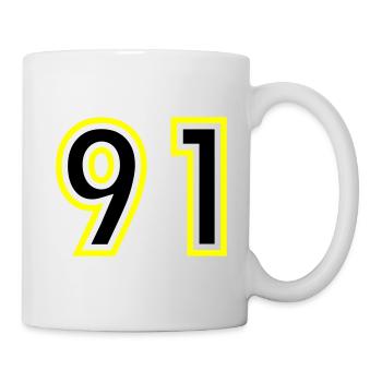 91 Zahl College - Tasse - Weiß - Rechts