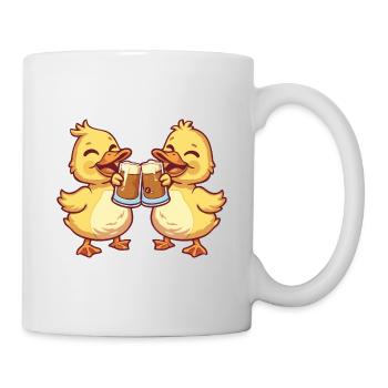 Ente Bier Lustig Party - Tasse - Weiß - Rechts