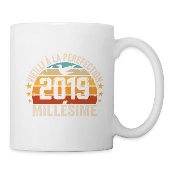 Millésime 2019 Cadeau D’anniversaire Rétro 2019 - Mug blanc - blanc - Droite