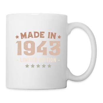 Hergestellt 1943 Geburtstagsgeschenk 1943 Jahrgang 1943 - Tasse - Weiß - Rechts
