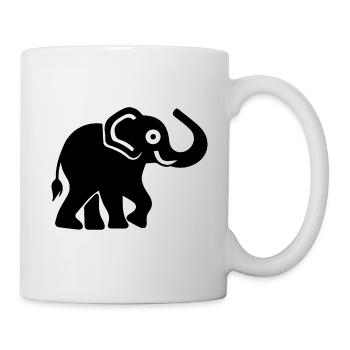Elefant - Tasse - Weiß - Rechts