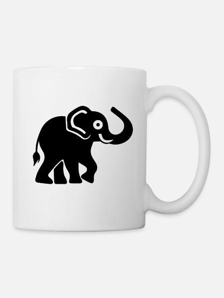 Elefant - Tasse - Weiß