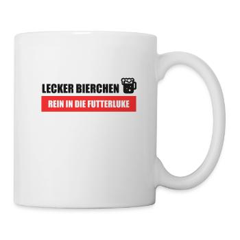Lecker Bierchen Futterluke - Tasse - Weiß - Rechts