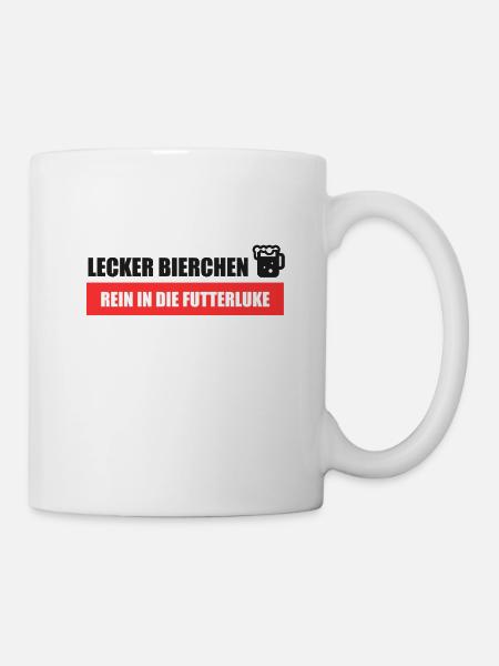 Lecker Bierchen Futterluke - Tasse - Weiß