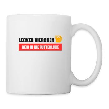 Lecker Bierchen Futterluke - Tasse - Weiß - Rechts