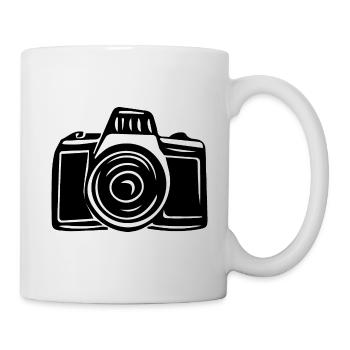 Fotoapparat Fotograf Fotografieren - Tasse - Weiß - Rechts