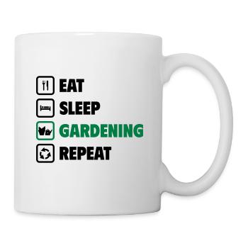 Eat, sleep, garden, repeat! - Mug - white - Right