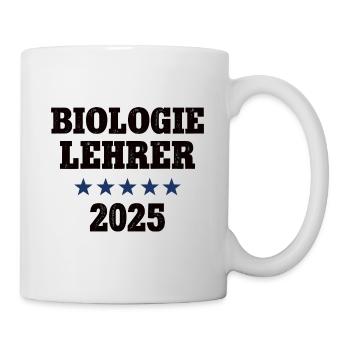 Biologie Lehrer 2025 Biolehrer Biologielehrer Bio - Tasse - Weiß - Rechts