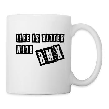 Life Is Better With BMX – Rider Saying Shirt - Mug - white - Right