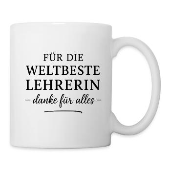 For the world's best teacher – loving gift - Mug - white - Right