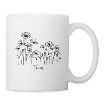 Fleur - Mug blanc - blanc - Droite