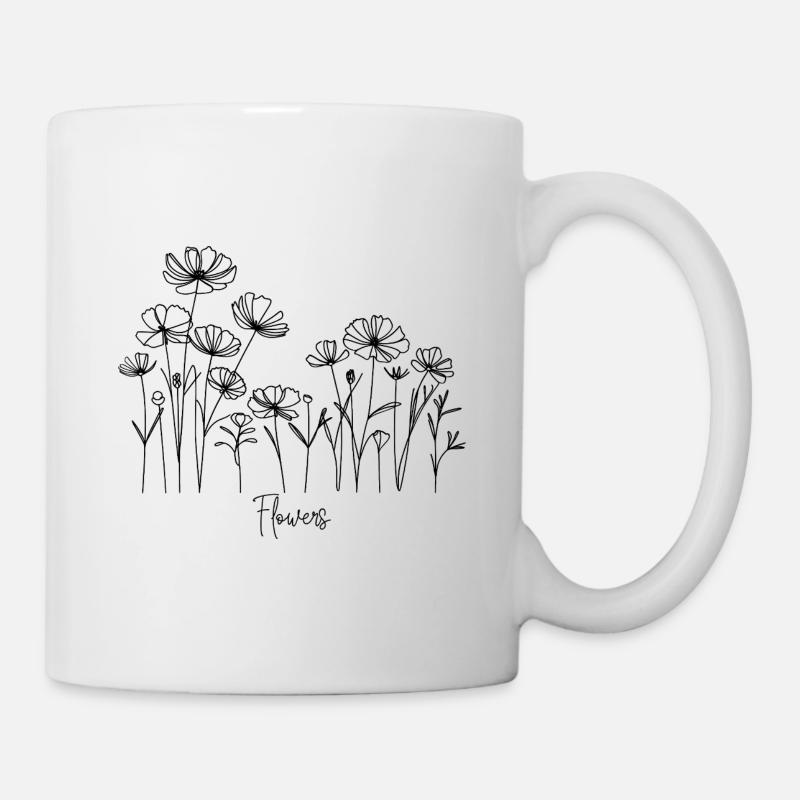 Fleur - Mug blanc - blanc