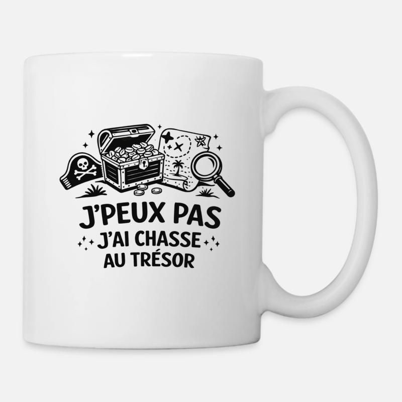 I can't, I went on a treasure hunt - Mug - white