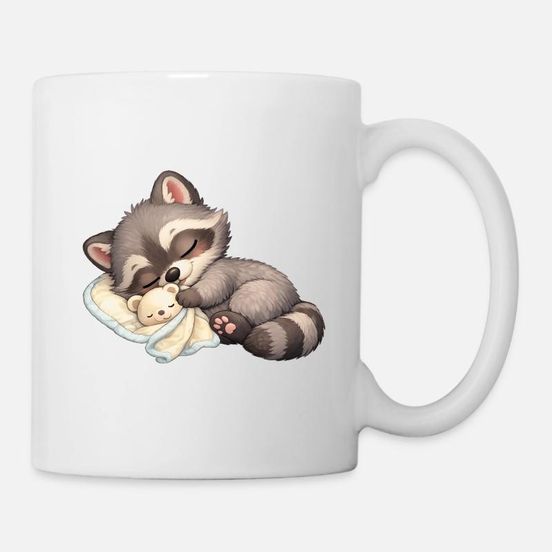 Bébé Oskar avec couette - Mug blanc - blanc