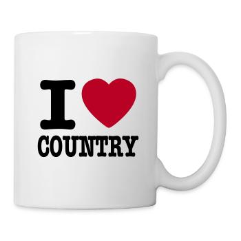 i love country / i heart country - Mug blanc - blanc - Droite