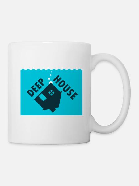 Deep House - Tasse - Weiß