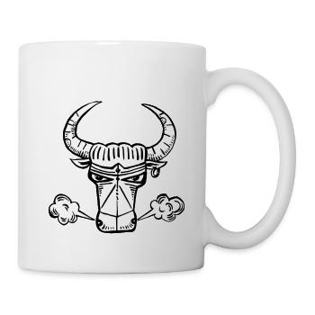 Stier - Tasse - Weiß - Rechts