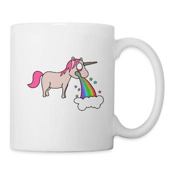 kotzendes Einhorn - Tasse - Weiß - Rechts