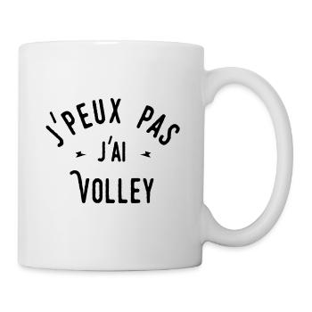 j'peux pas j'ai volley - Mug blanc - blanc - Droite