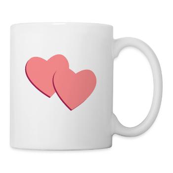 Herzen - Tasse - Weiß - Rechts
