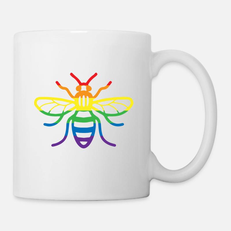 Gay Pride Bee - Tasse - Weiß