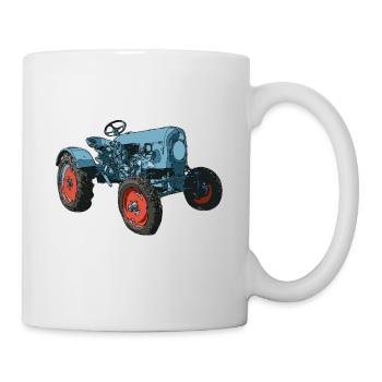 Trecker, Traktor, Schlepper - Tasse - Weiß - Rechts