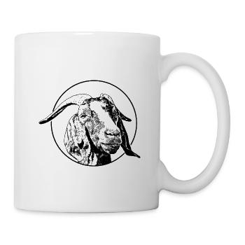 Portrait de chèvre de chèvre - Mug blanc - blanc - Droite