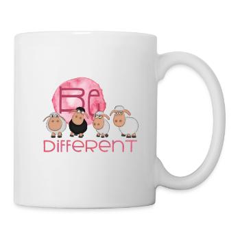 Be Different Sheep - Four sheep black & white - Mug - white - Right