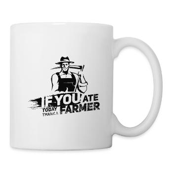 Bauer - Tasse - Weiß - Rechts