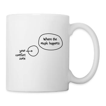 Where the magic happens, Sport, Laufen - Tasse - Weiß - Rechts