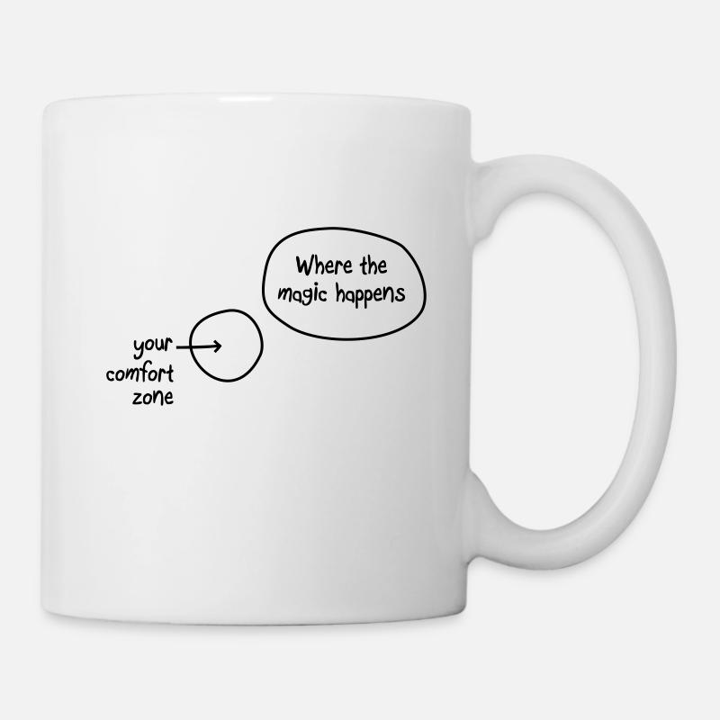 Where the magic happens, Sport, Laufen - Tasse - Weiß