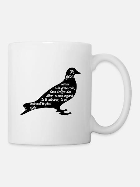 C'est arrivé près de chez vous - Poème Pigeon - Mug blanc - blanc