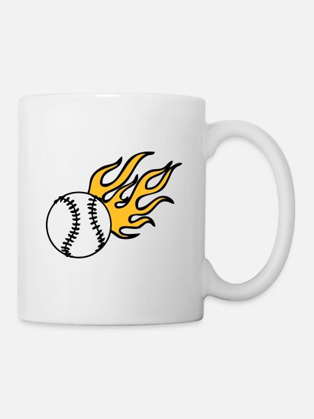 Baseball, Softball, Sport, Baseballspieler, (25) - Tasse - Weiß