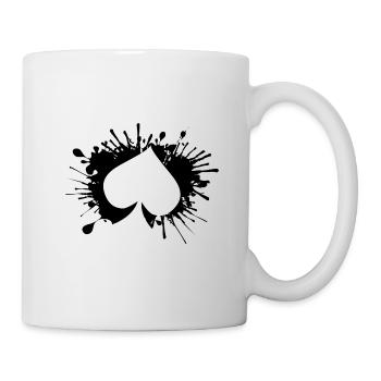 Poker Cartes de poker As de pique - Mug blanc - blanc - Droite